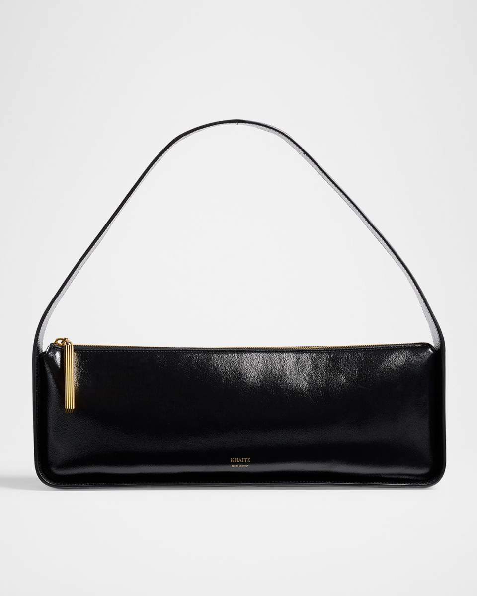 Lori Crackle Patent Leather Shoulder Bag